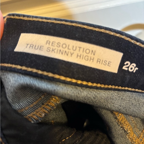 GAP Resolution True Skinny High Rise Dark Blue Jeans 26R EUC - Picture 5 of 8